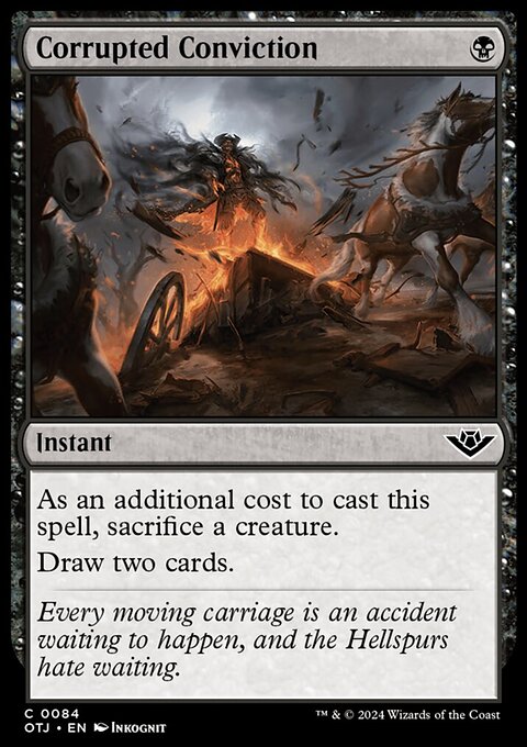 Corrupted Conviction, Outlaws of Thunder Junction #84, Magic: The Gathering card
