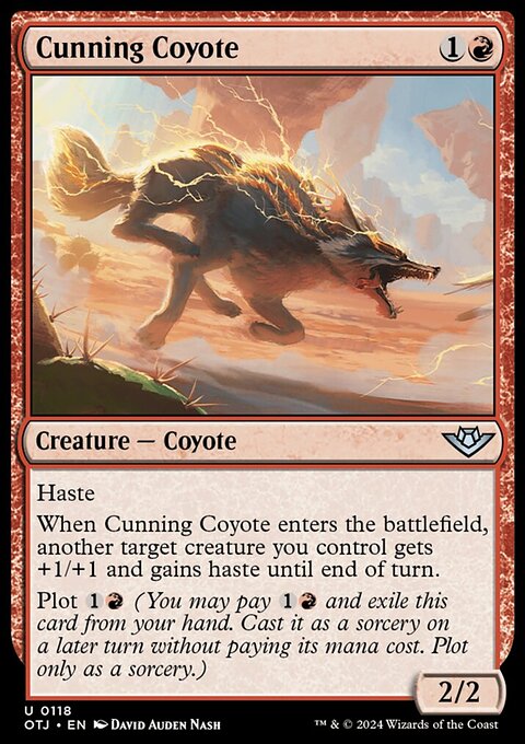 Cunning Coyote, Outlaws of Thunder Junction #118, Magic: The Gathering card