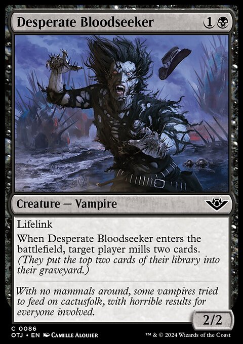 Desperate Bloodseeker, Outlaws of Thunder Junction #86, Magic: The Gathering card