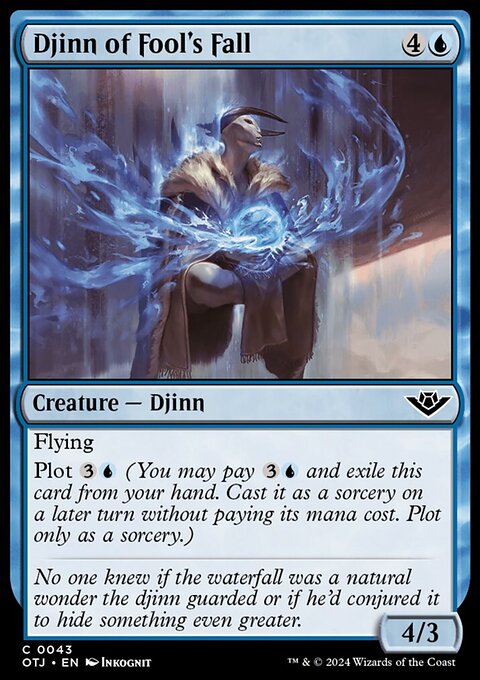 Djinn of Fool's Fall, Outlaws of Thunder Junction #43, Magic: The Gathering card