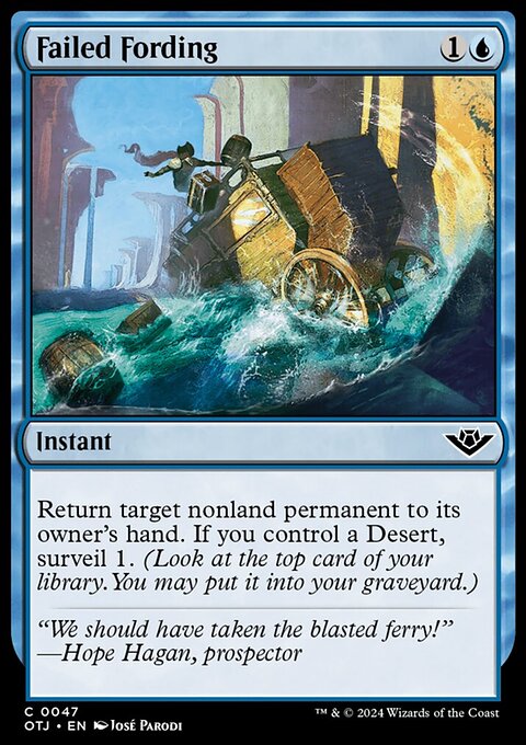 Failed Fording, Outlaws of Thunder Junction #47, Magic: The Gathering card