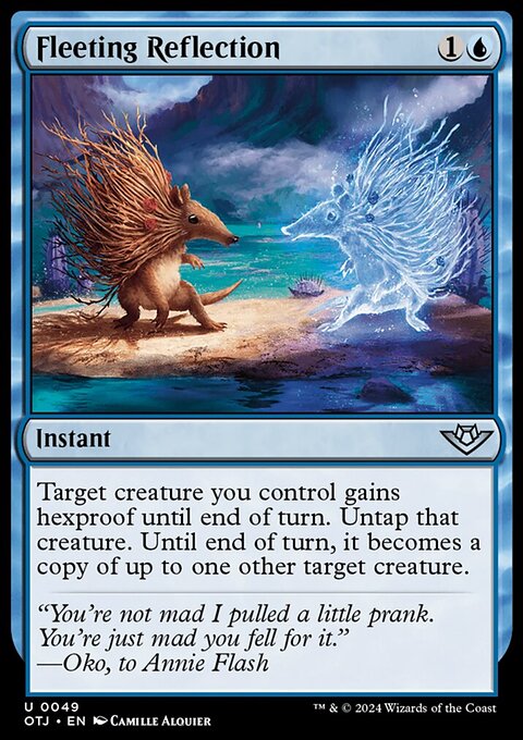 Fleeting Reflection, Outlaws of Thunder Junction #49, Magic: The Gathering card