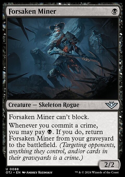 Forsaken Miner, Outlaws of Thunder Junction #88, Magic: The Gathering card