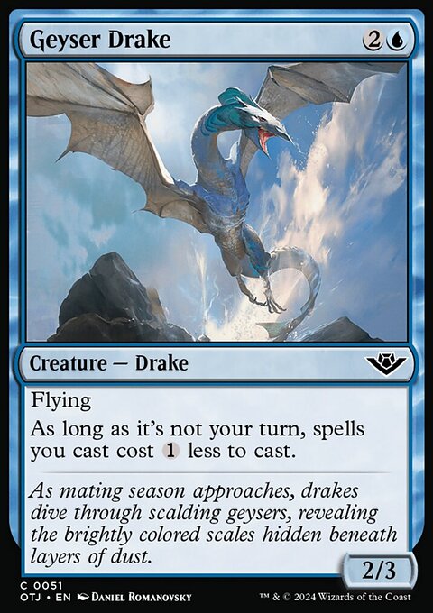 Geyser Drake, Outlaws of Thunder Junction #51, Magic: The Gathering card