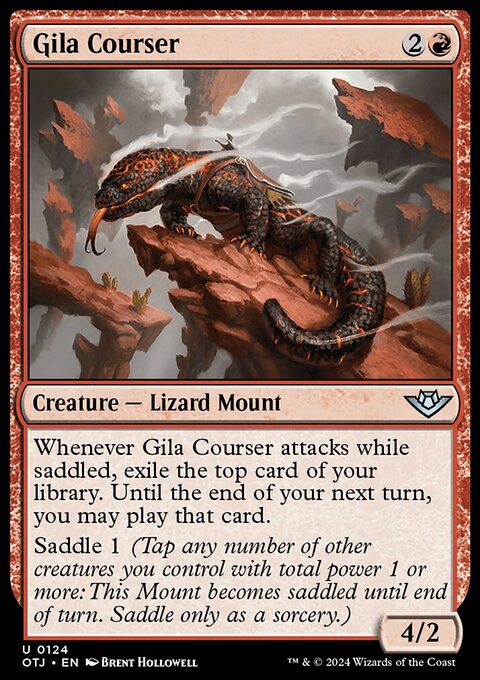 Gila Courser, Outlaws of Thunder Junction #124, Magic: The Gathering card