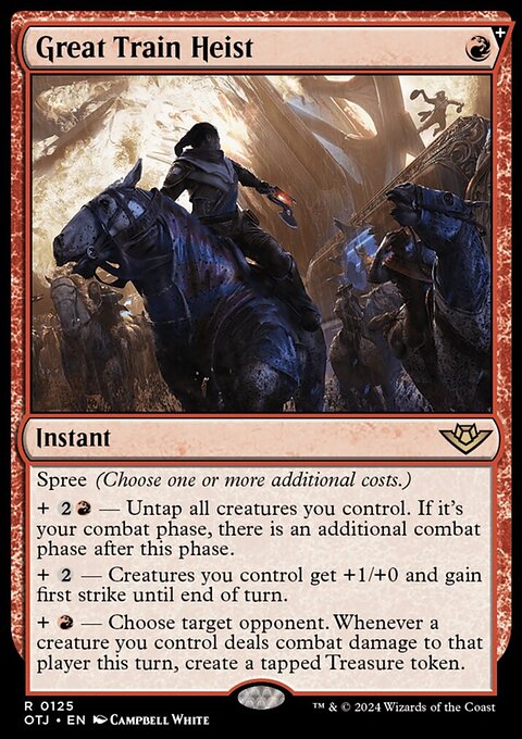 Great Train Heist, Outlaws of Thunder Junction #125, Magic: The Gathering card