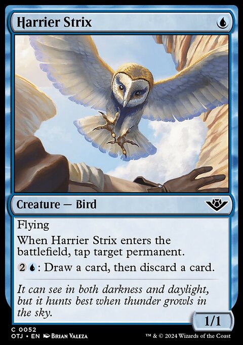 Harrier Strix, Outlaws of Thunder Junction #52, Magic: The Gathering card