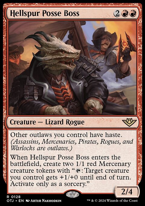 Hellspur Posse Boss, Outlaws of Thunder Junction #128, Magic: The Gathering card