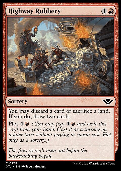 Highway Robbery, Outlaws of Thunder Junction #129, Magic: The Gathering card