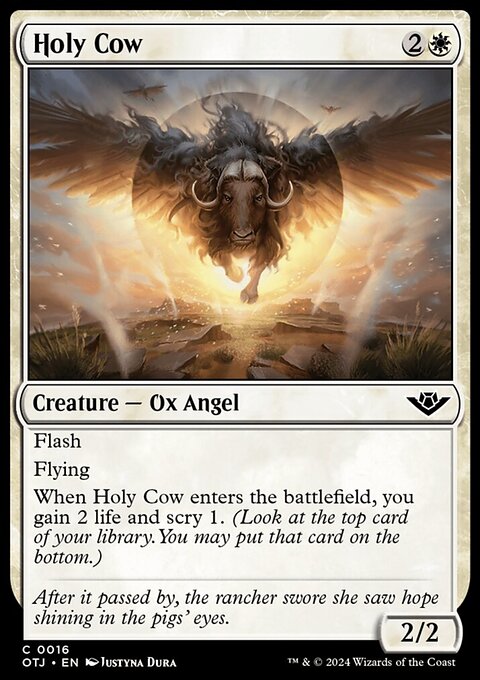 Holy Cow, Outlaws of Thunder Junction #16, Magic: The Gathering card