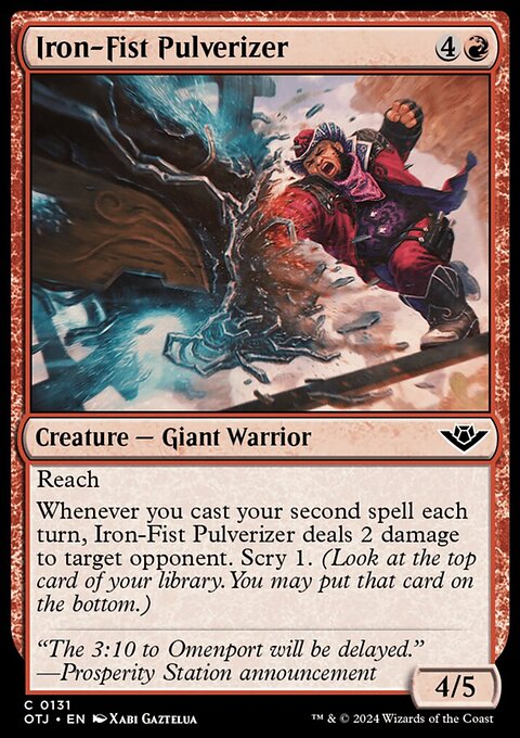 Iron-Fist Pulverizer, Outlaws of Thunder Junction #131, Magic: The Gathering card