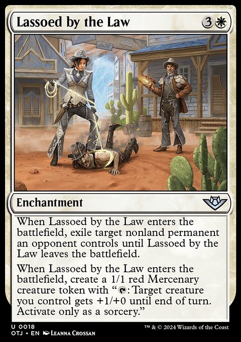 Lassoed by the Law, Outlaws of Thunder Junction #18, Magic: The Gathering card