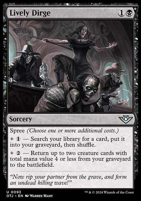 Lively Dirge, Outlaws of Thunder Junction #93, Magic: The Gathering card