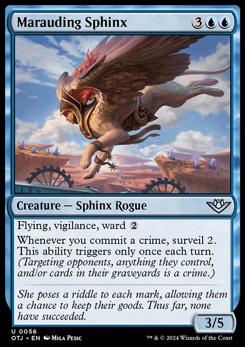 Marauding Sphinx, Outlaws of Thunder Junction #56, Magic: The Gathering card
