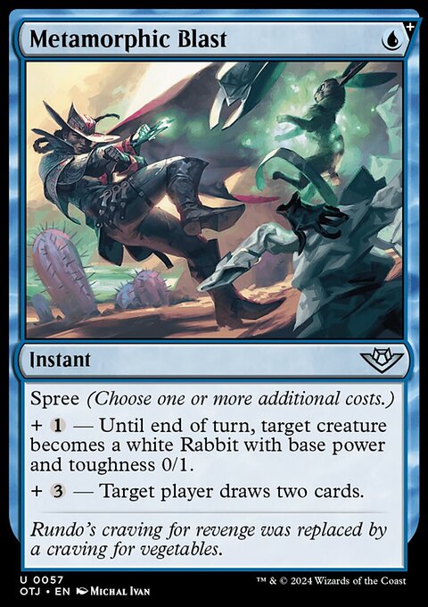 Metamorphic Blast, Outlaws of Thunder Junction #57, Magic: The Gathering card