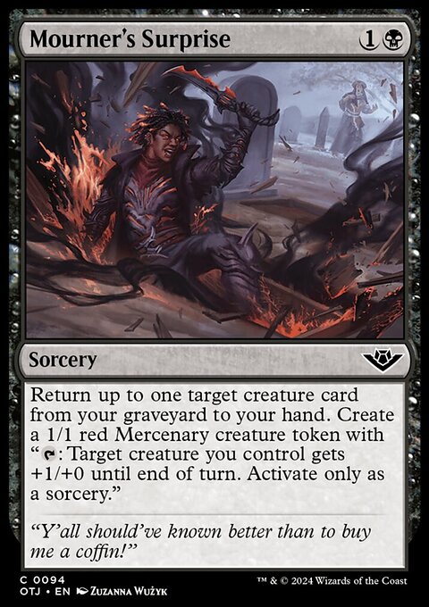 Mourner's Surprise, Outlaws of Thunder Junction #94, Magic: The Gathering card