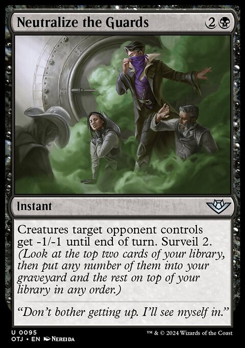 Neutralize the Guards, Outlaws of Thunder Junction #95, Magic: The Gathering card