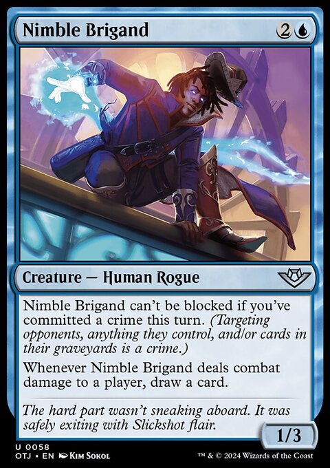 Nimble Brigand, Outlaws of Thunder Junction #58, Magic: The Gathering card