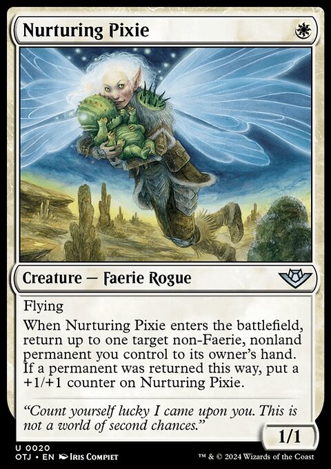Nurturing Pixie, Outlaws of Thunder Junction #20, Magic: The Gathering card