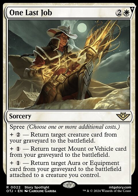 One Last Job, Outlaws of Thunder Junction #22, Magic: The Gathering card