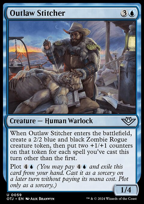 Outlaw Stitcher, Outlaws of Thunder Junction #59, Magic: The Gathering card