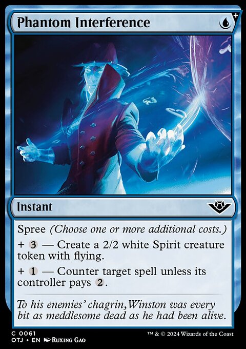 Phantom Interference, Outlaws of Thunder Junction #61, Magic: The Gathering card