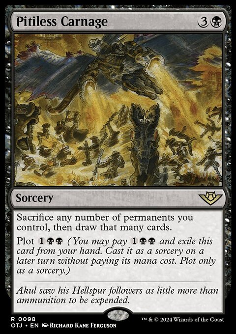Pitiless Carnage, Outlaws of Thunder Junction #98, Magic: The Gathering card