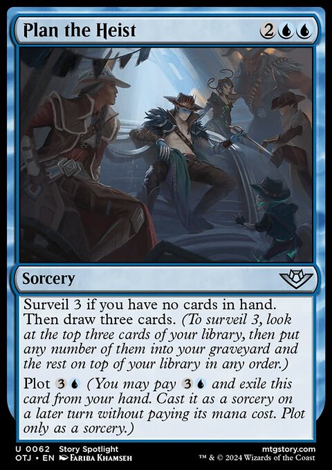 Plan the Heist, Outlaws of Thunder Junction #62, Magic: The Gathering card