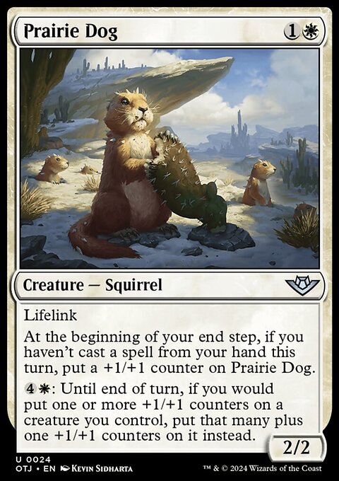 Prairie Dog, Outlaws of Thunder Junction #24, Magic: The Gathering card