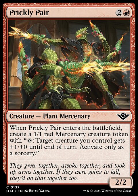 Prickly Pair, Outlaws of Thunder Junction #137, Magic: The Gathering card
