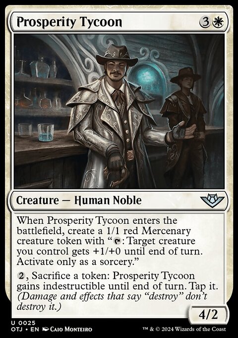 Prosperity Tycoon, Outlaws of Thunder Junction #25, Magic: The Gathering card