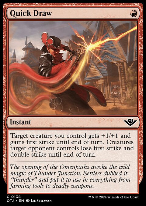 Quick Draw, Outlaws of Thunder Junction #138, Magic: The Gathering card