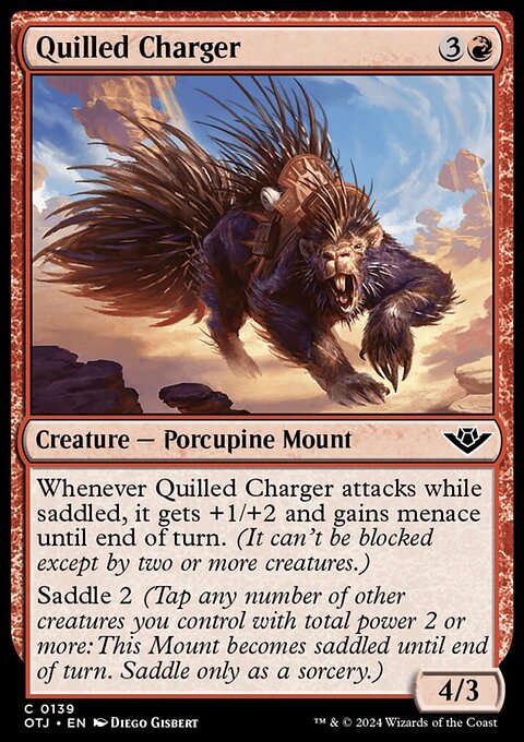 Quilled Charger, Outlaws of Thunder Junction #139, Magic: The Gathering card
