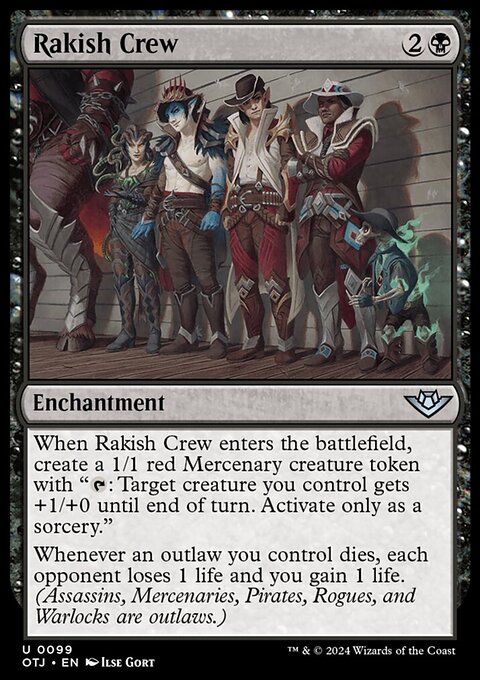 Rakish Crew, Outlaws of Thunder Junction #99, Magic: The Gathering card