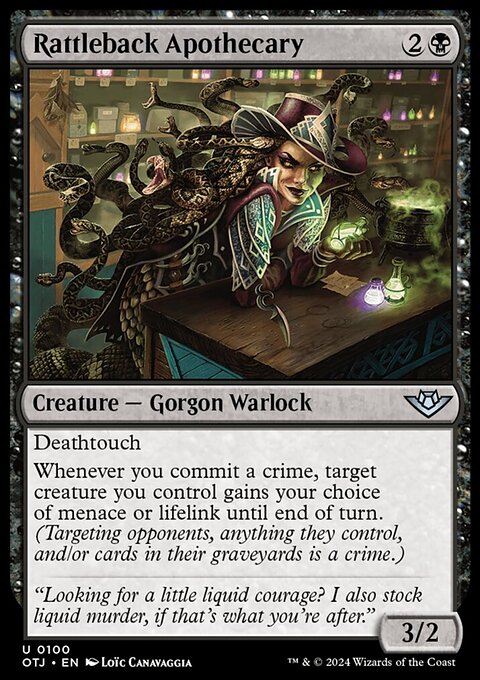 Rattleback Apothecary, Outlaws of Thunder Junction #100, Magic: The Gathering card