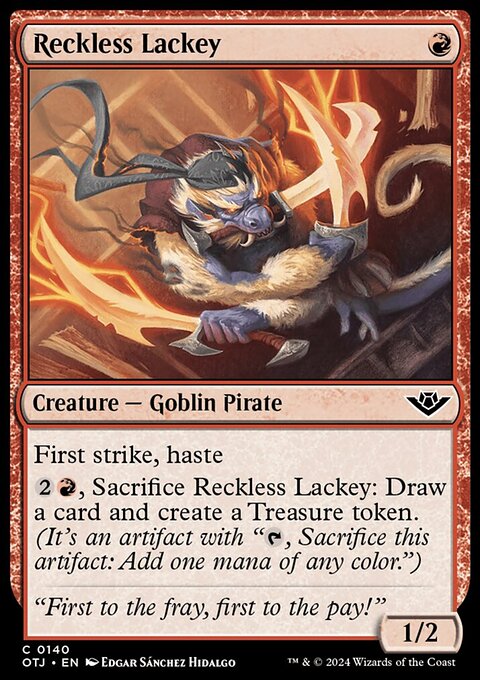 Reckless Lackey, Outlaws of Thunder Junction #140, Magic: The Gathering card