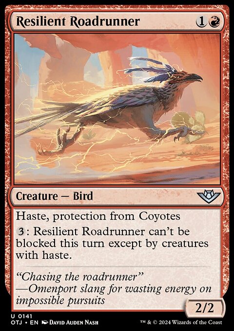 Resilient Roadrunner, Outlaws of Thunder Junction #141, Magic: The Gathering card