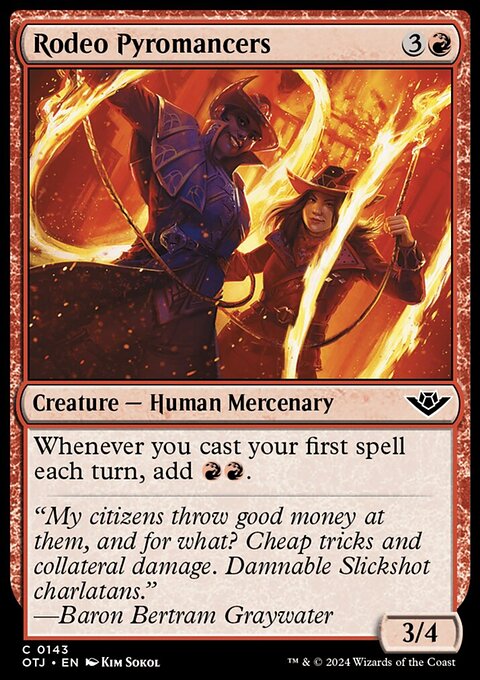 Rodeo Pyromancers, Outlaws of Thunder Junction #143, Magic: The Gathering card