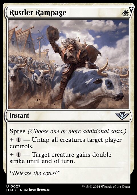 Rustler Rampage, Outlaws of Thunder Junction #27, Magic: The Gathering card