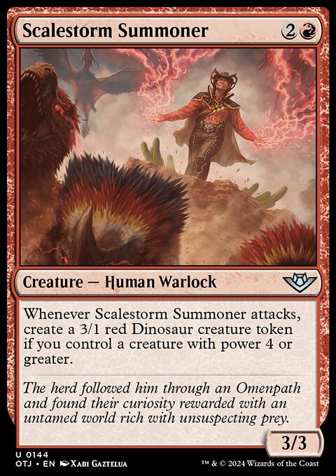 Scalestorm Summoner, Outlaws of Thunder Junction #144, Magic: The Gathering card