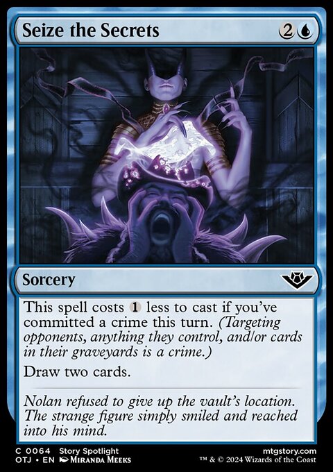 Seize the Secrets, Outlaws of Thunder Junction #64, Magic: The Gathering card