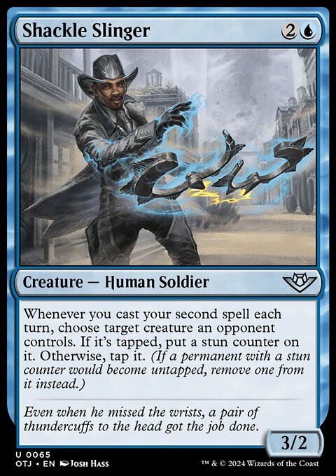 Shackle Slinger, Outlaws of Thunder Junction #65, Magic: The Gathering card
