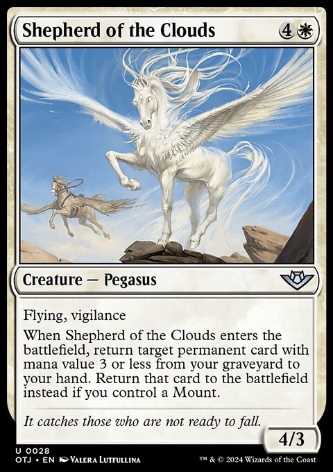Shepherd of the Clouds, Outlaws of Thunder Junction #28, Magic: The Gathering card