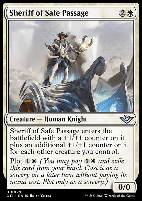 Sheriff of Safe Passage, Outlaws of Thunder Junction #29, Magic: The Gathering card