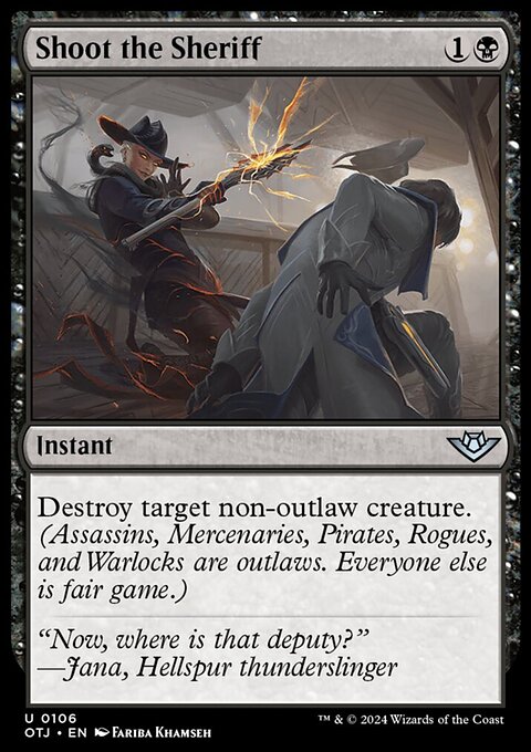 Shoot the Sheriff, Outlaws of Thunder Junction #106, Magic: The Gathering card