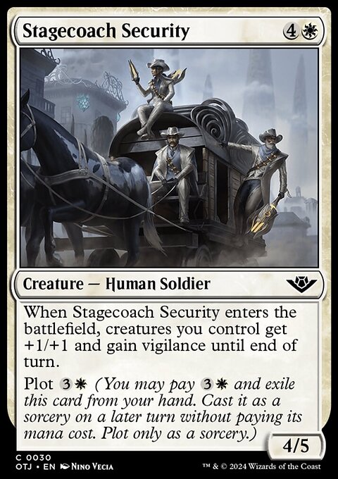 Stagecoach Security, Outlaws of Thunder Junction #30, Magic: The Gathering card