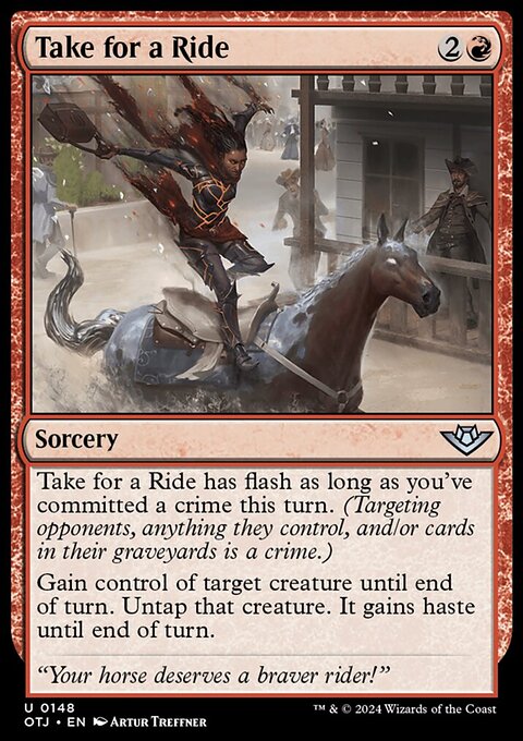 Take for a Ride, Outlaws of Thunder Junction #148, Magic: The Gathering card
