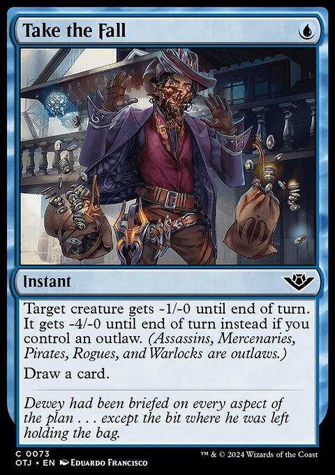 Take the Fall, Outlaws of Thunder Junction #73, Magic: The Gathering card