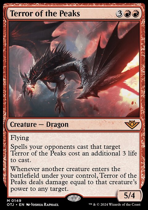 Terror of the Peaks, Outlaws of Thunder Junction #149, Magic: The Gathering card