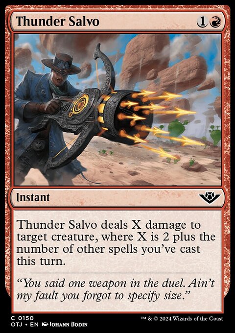 Thunder Salvo, Outlaws of Thunder Junction #150, Magic: The Gathering card